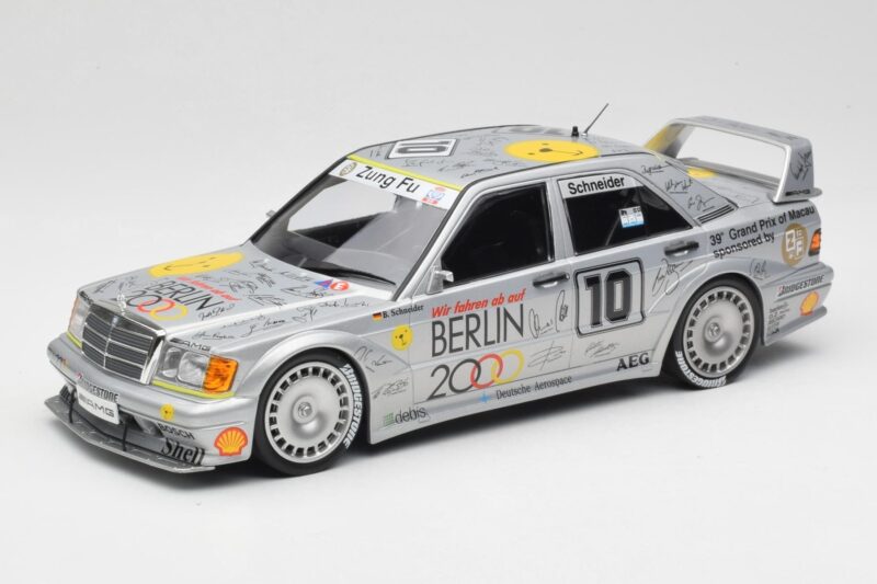 Mercedes 190E 2.5-16 EVO II W201 #10 Zung Fu B. Schneider Guia Race Macau 1992 Minichamps 1:18 155923610 Métal Moulé