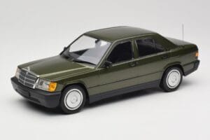 Mercedes 190E W201 Vert Métallisé Minichamps 1:18 155037001 Métal Moulé