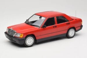 Mercedes 190E W201 Rouge Minichamps 1:18 155037000 Métal Moulé