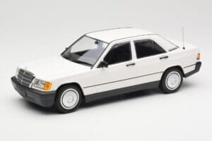 Mercedes 190E W201 Blanc Minichamps 1:18 155037002 Métal Moulé