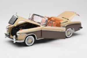 Mercedes 220 SE W128 Cabriolet Rouge Bronze Sun Star 1:18 3572 Métal Moulé — image 2 sur 8