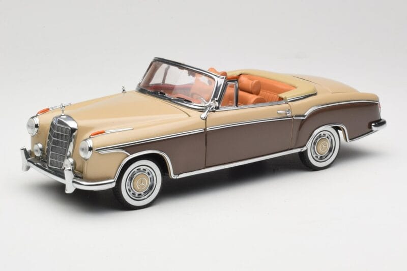 Mercedes 220 SE W128 Cabriolet Rouge Bronze Sun Star 1:18 3572 Métal Moulé