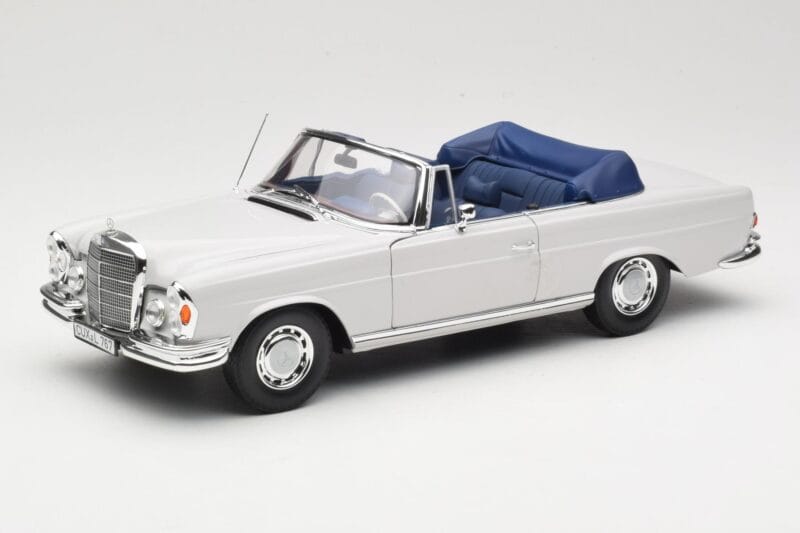 Mercedes 280 SE W111 Cabriolet Gris Clair Norev 1:18 183530 Métal Moulé