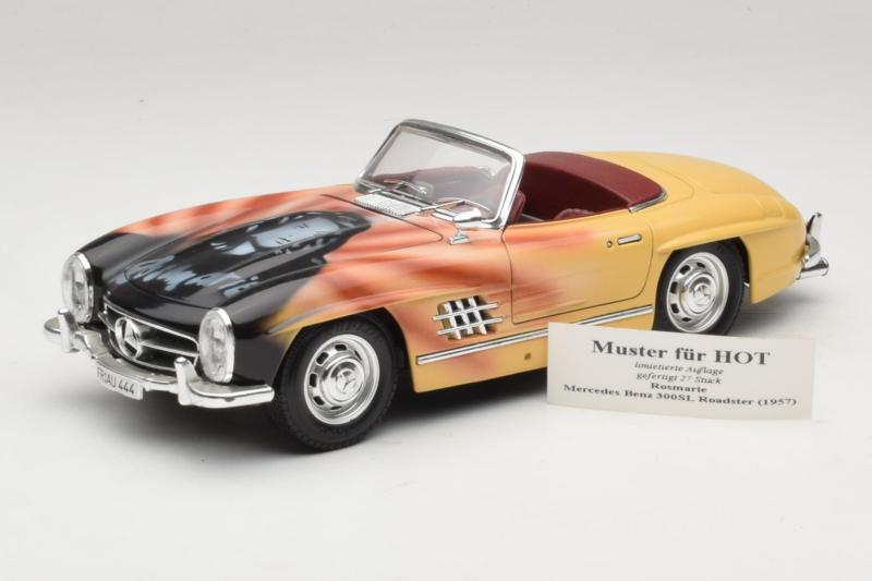 Mercedes 300 SL Roadster Rosemarie Muster Edition Limitée 18/27 Bburago 1:18 3023-M1 Métal Moulé