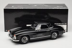 Mercedes 300 SL W198 Roadster With Hardtop Noir Minichamps 1:18 180039040 Métal Moulé — image 8 sur 8