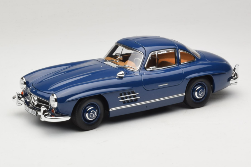 Mercedes 300 SL W198 Bleu Norev 1:18 183852 Métal Moulé