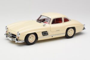 Mercedes 300 SL W198 Crème Avec Intérieur Rouge Minichamps 1:18 180039002 Métal Moulé