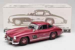 Mercedes 300 SL W198 Rouge Feu Minichamps 1:18 180039008 Métal Moulé — image 8 sur 8