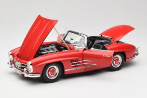 Mercedes 300 SL W198 Roadster Rouge Avec Toit Rigide Minichamps 1:18 180039041 Métal Moulé — image 2 sur 8