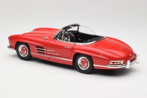 Mercedes 300 SL W198 Roadster Rouge Avec Toit Rigide Minichamps 1:18 180039041 Métal Moulé — image 7 sur 8
