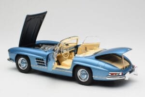 Mercedes 300 SL W198 Roadster Hardtop Light Blue Metallic Minichamps 1:18 180039042 Métal Moulé — image 6 sur 9