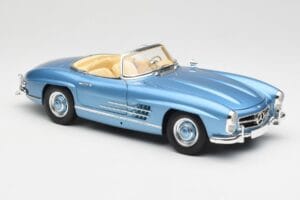 Mercedes 300 SL W198 Roadster Hardtop Light Blue Metallic Minichamps 1:18 180039042 Métal Moulé — image 7 sur 9