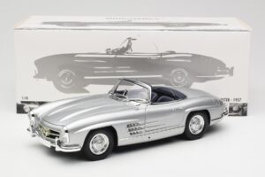 Mercedes 300 SL W198 Roadster Silver Metallic Minichamps 1:18 180039030 Métal Moulé — image 8 sur 8