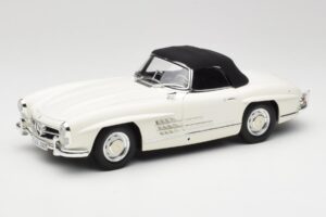 Mercedes 300 SL W198 Roadster Blanc Avec Capote Souple Minichamps 1:18 180039034 Métal Moulé — image 3 sur 9