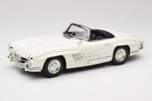 Mercedes 300 SL W198 Roadster Blanc Avec Capote Souple Minichamps 1:18 180039034 Métal Moulé