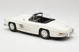 Mercedes 300 SL W198 Roadster Blanc Avec Capote Souple Minichamps 1:18 180039034 Métal Moulé — image 8 sur 9