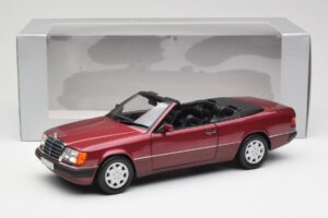 Mercedes 300CE-24 A124 Cabriolet Almandine Rouge Métallisé Norev 1:18 B66040616 Métal Moulé — image 8 sur 8