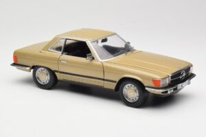 Mercedes 350 SL R107 Or Sun Star 1:18 MB004 Métal Moulé — image 6 sur 8