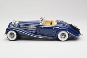 Mercedes 500K Special Roadster Bleu Maisto 1:18 56059 Métal Moulé — image 4 sur 8