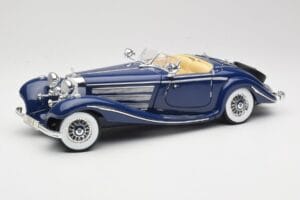 Mercedes 500K Special Roadster Bleu Maisto 1:18 56059 Métal Moulé