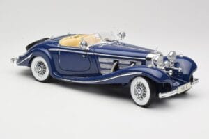 Mercedes 500K Special Roadster Bleu Maisto 1:18 56059 Métal Moulé — image 6 sur 8