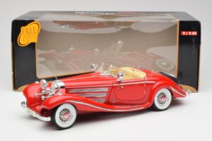 Mercedes 500K Special Roadster Rouge Maisto 1:18 56058 Métal Moulé — image 8 sur 8