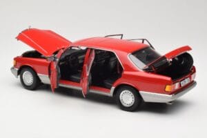 Mercedes 560 SEL W126 Rouge Norev 1:18 183463 Métal Moulé — image 5 sur 8