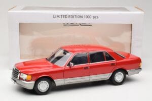 Mercedes 560 SEL W126 Rouge Norev 1:18 183463 Métal Moulé — image 8 sur 8