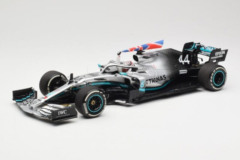 Mercedes AMG Petronas W10 #44 L. Hamilton Winner British GP 2019 Minichamps 1:18 110191044 Métal Moulé