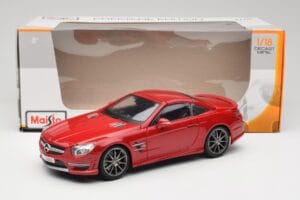Mercedes AMG SL 63 R231 Rouge Maisto 1:18 36199 Métal Moulé — image 8 sur 8