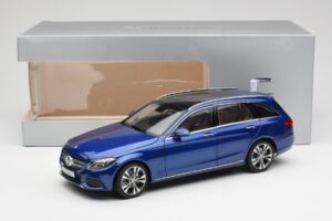 Mercedes C-Class S205 T-Modell Brilliant Bleu Métallisé Norev 1:18 B66960257 Métal Moulé — image 8 sur 8