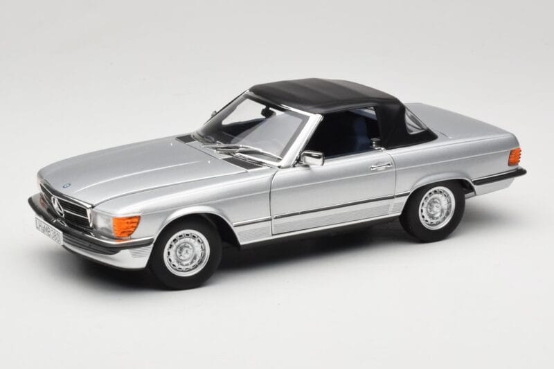 Mercedes R107 380 SL Argent Norev 1:18 183725 Métal Moulé