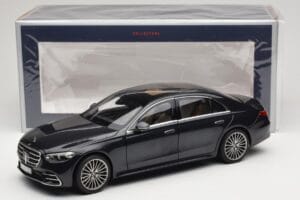 Mercedes S-Class W223 AMG Line Anthracite Blue Norev 1:18 183800 Métal Moulé — image 8 sur 8
