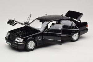 Mercedes S-Class W140 S600 Obsidian Black Metallic Norev 1:18 183045 Métal Moulé — image 2 sur 8