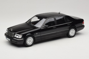 Mercedes S-Class W140 S600 Obsidian Black Metallic Norev 1:18 183045 Métal Moulé