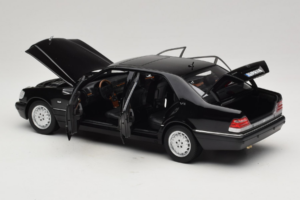 Mercedes S-Class W140 S600 Obsidian Black Metallic Norev 1:18 183045 Métal Moulé — image 5 sur 8