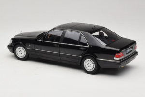 Mercedes S-Class W140 S600 Obsidian Black Metallic Norev 1:18 183045 Métal Moulé — image 7 sur 8