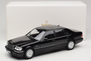 Mercedes S-Class W140 S600 Obsidian Black Metallic Norev 1:18 183045 Métal Moulé — image 8 sur 8