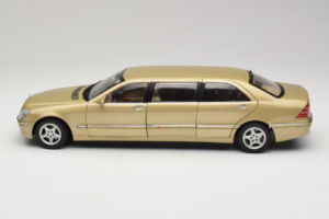 Mercedes S-Class W220 Pullman Gold Metallic Sun Star 1:18 4113 Métal Moulé — image 4 sur 8