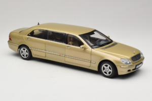 Mercedes S-Class W220 Pullman Gold Metallic Sun Star 1:18 4113 Métal Moulé — image 6 sur 8