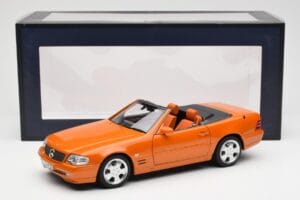 Mercedes SL 500 R129 Orange Metallic Norev 1:18 183752 Métal Moulé — image 8 sur 8