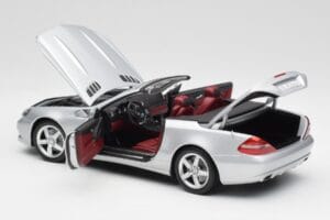 Mercedes SL 500 R230 Cabriolet Iridium Argent Minichamps 1:18 B66962388 Métal Moulé — image 5 sur 8