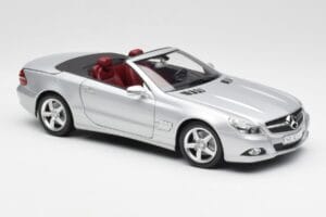 Mercedes SL 500 R230 Cabriolet Iridium Argent Minichamps 1:18 B66962388 Métal Moulé — image 6 sur 8