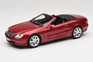Mercedes SL 500 R230 Red Metallic Édition Limitée Norev 1:18 183841 Métal Moulé