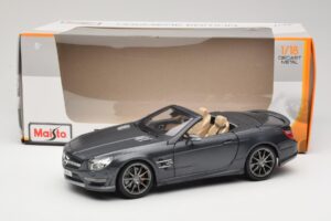Mercedes SL65 AMG Black Series R230 Matte Black Maisto 1:18 36198 Métal Moulé — image 8 sur 8