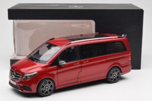 Mercedes V-Class W447 Designo Hyacinth Rouge Métallisé Norev 1:18 B66004166 Métal Moulé — image 7 sur 7