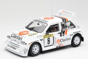 MG Metro 6R4 #8 P. Eklund / D. Whittock Rally Finland 1986 Sun Star 1:18 5536 Métal Moulé