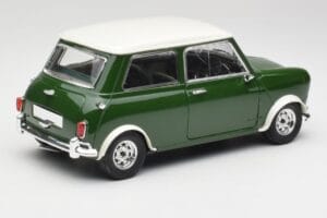 Mini Cooper S British Racing Vert & Old English Blanc Solido 1:18 8021 Métal Moulé — image 3 sur 8