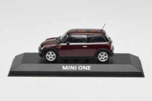Mini One R50 Rouge Foncé Avec Toit Noir Minichamps 1:43 MINI008 Métal Moulé