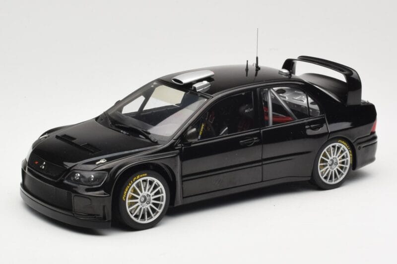 Mitsubishi Lancer Evolution WRC Plain Body Noir AUTOart 1:18 80528 Métal Moulé